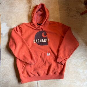 Orange carhartt hoodie - size large - loose fit